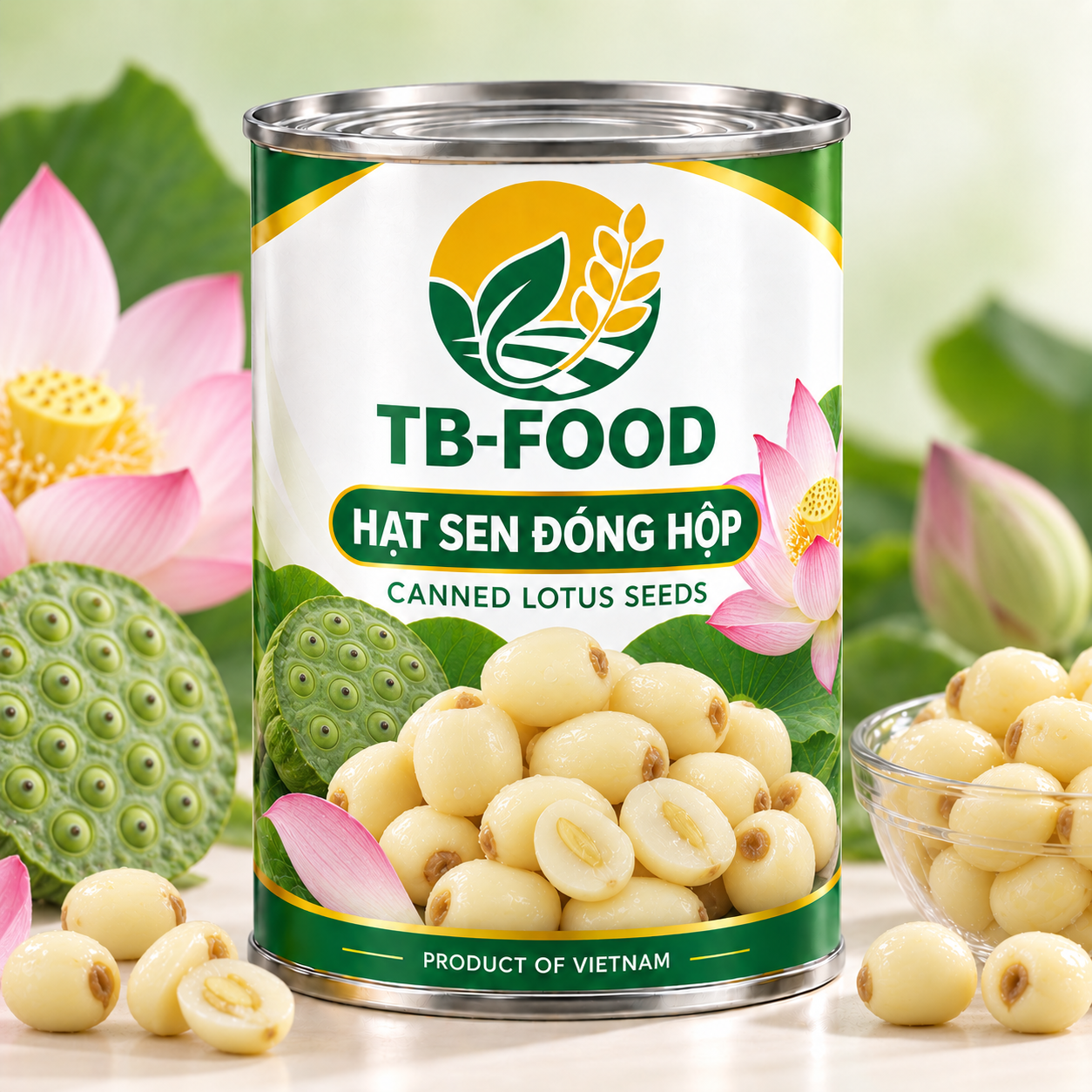 Hạt sen đóng hộp